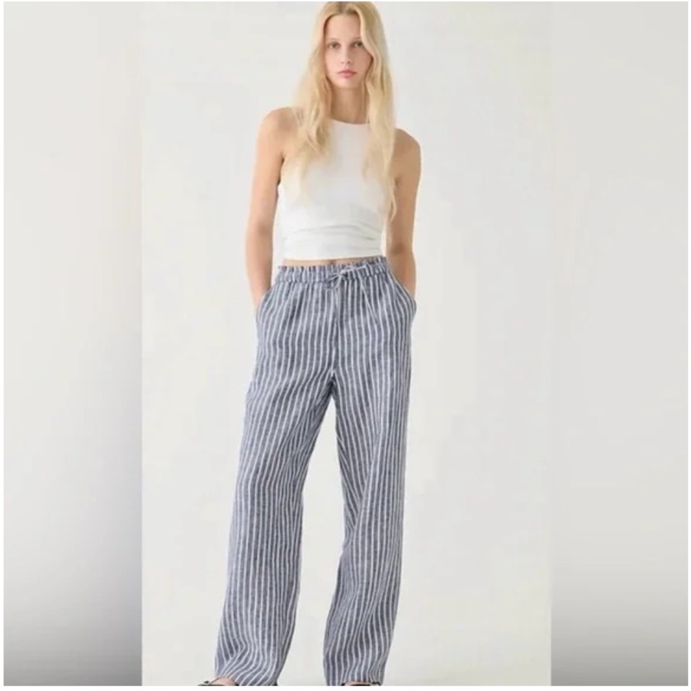 J Crew Soleil Linen Beach Pants